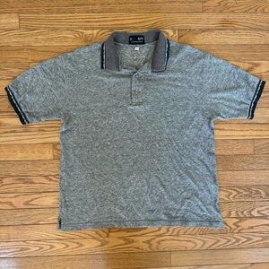 Classic Gray Polo Shirt with Sporty Trim